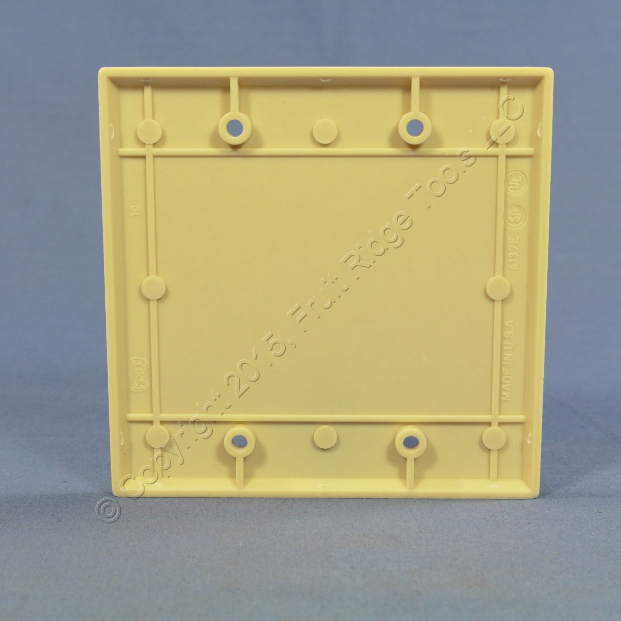 Eagle 2137V Ivory 2-Gang Blank Plastic Standard Wallplate Cover Plate Box Mount