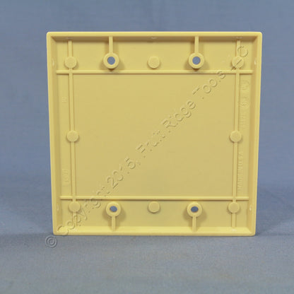 Eagle 2137V Ivory 2-Gang Blank Plastic Standard Wallplate Cover Plate Box Mount