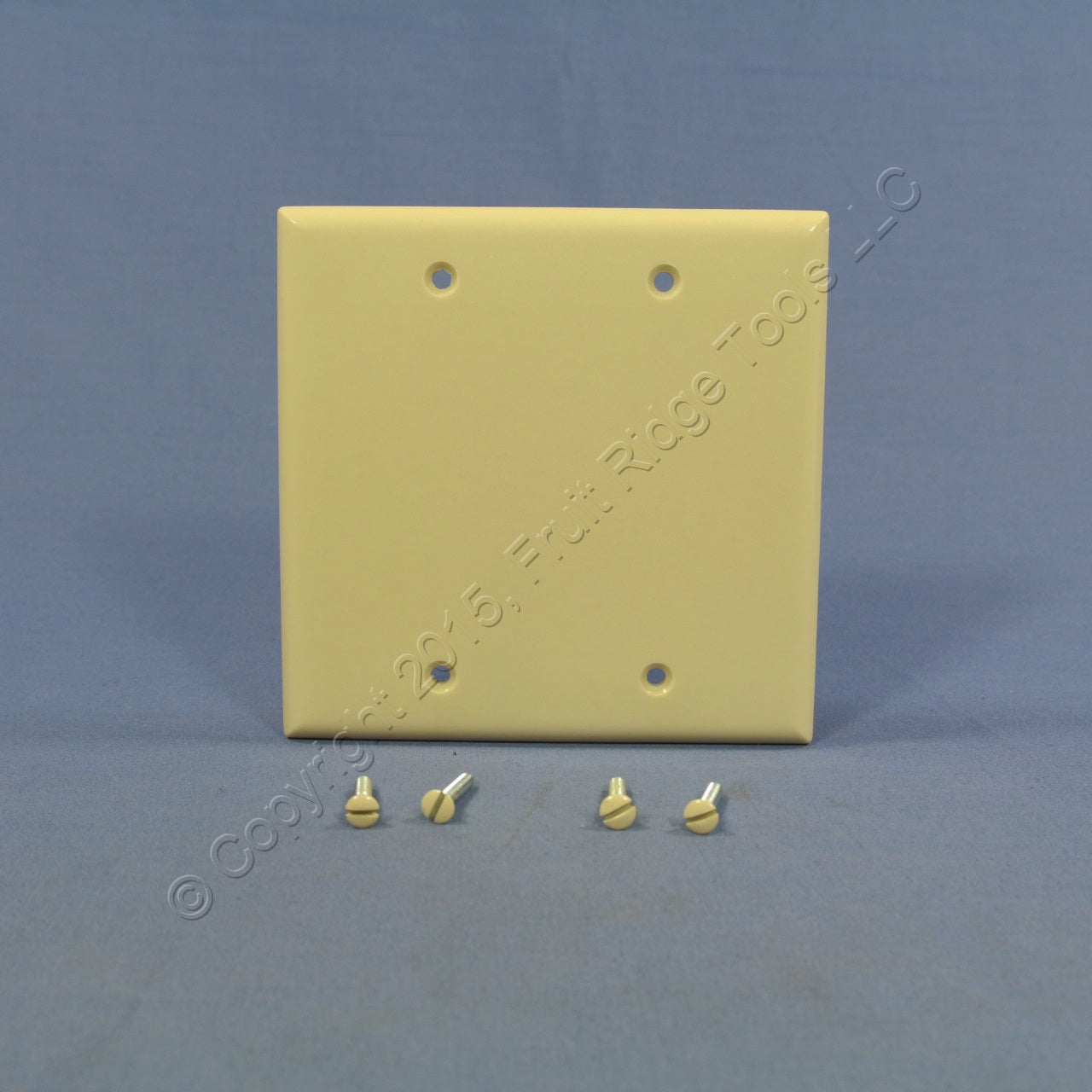 Eagle 2137V Ivory 2-Gang Blank Plastic Standard Wallplate Cover Box Mount 2-pack