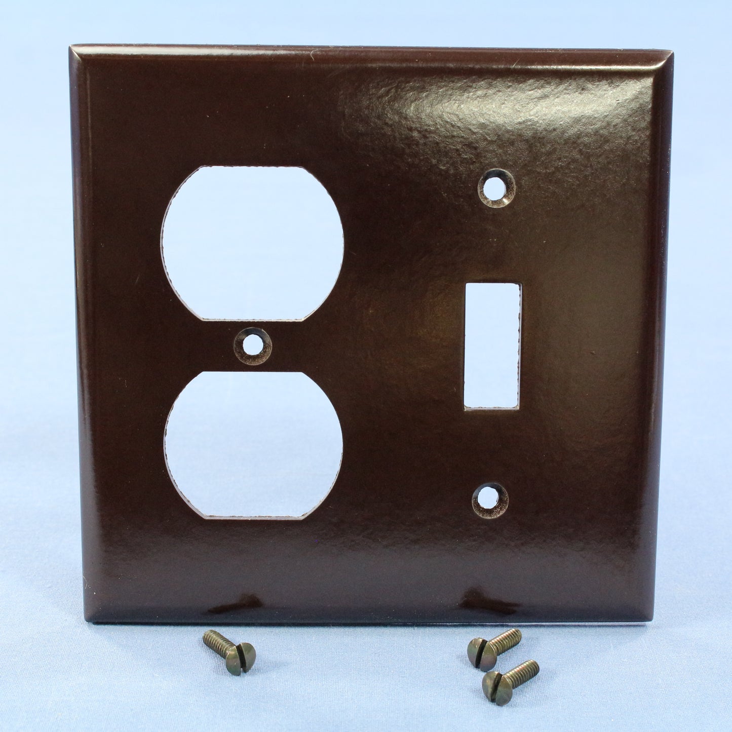 Eagle 2138B Brown 2-Gang Toggle Duplex Plastic Standard Wallplate Cover 10-pack