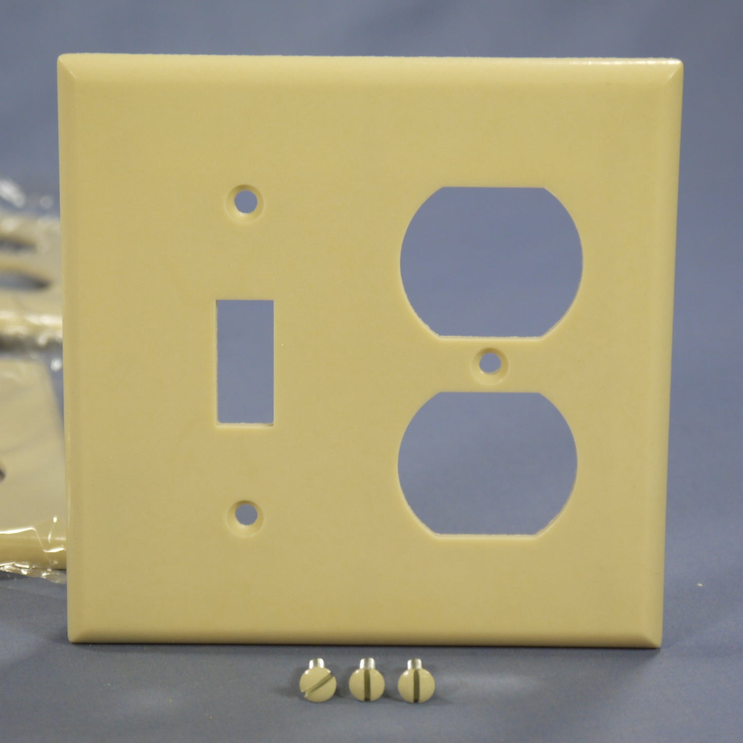 Eagle 2138V Ivory 2-Gang Toggle Duplex Plastic Standard Wallplate Cover 10-pack