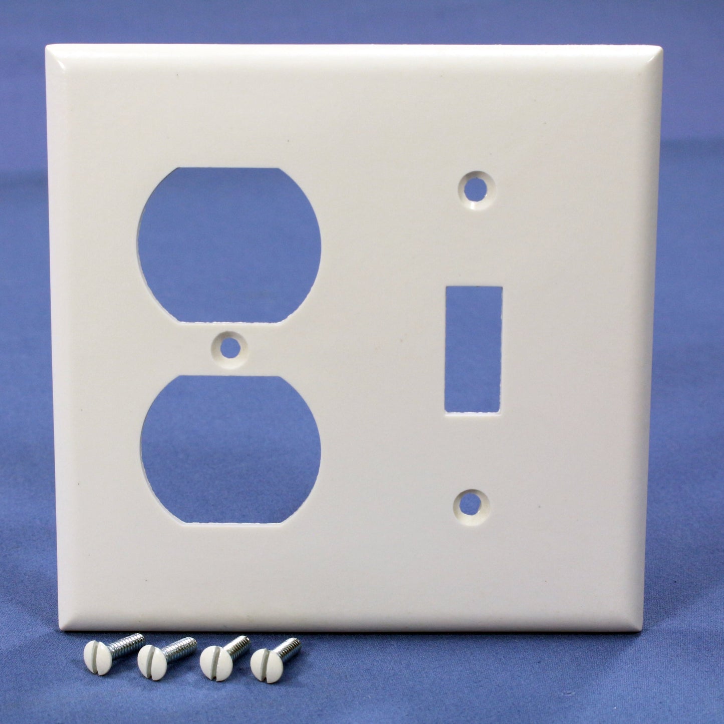 Eagle 2138W White 2-Gang Toggle Duplex Plastic Standard Wallplate Cover 10-pack