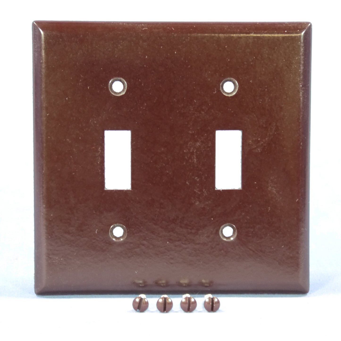 Eagle 2139B Brown 2-Gang Toggle Switch Plastic Standard Wallplate Cover Plate