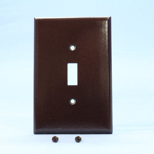 Eagle 2144B Brown 1-Gang Toggle Switch Oversize Wallplate Plastic Cover Plate