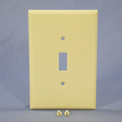 Eagle 2144V Ivory 1-Gang Toggle Switch Plastic Oversize Wallplate Cover Plate