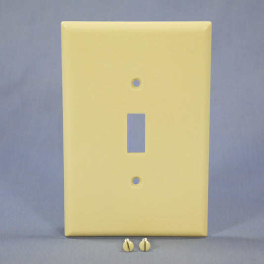 Eagle 2144V Ivory 1-Gang Toggle Switch Plastic Oversize Wallplate Cover Plate
