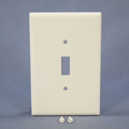 Eagle 2144W White 1-Gang Toggle Switch Plastic Oversize Wallplate Cover Plate