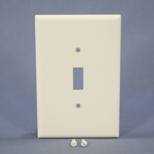 Eagle 2144W White 1-Gang Toggle Switch Plastic Oversize Wallplate Cover Plate