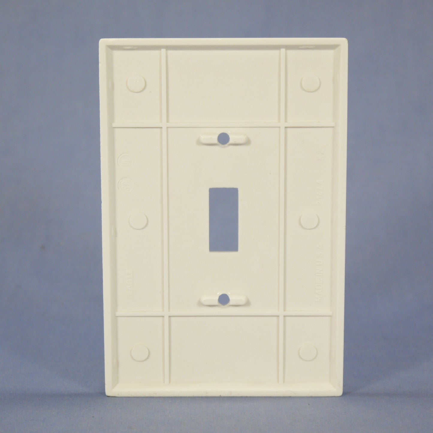 Eagle 2144W White 1-Gang Toggle Switch Plastic Oversize Wallplate Cover Plate