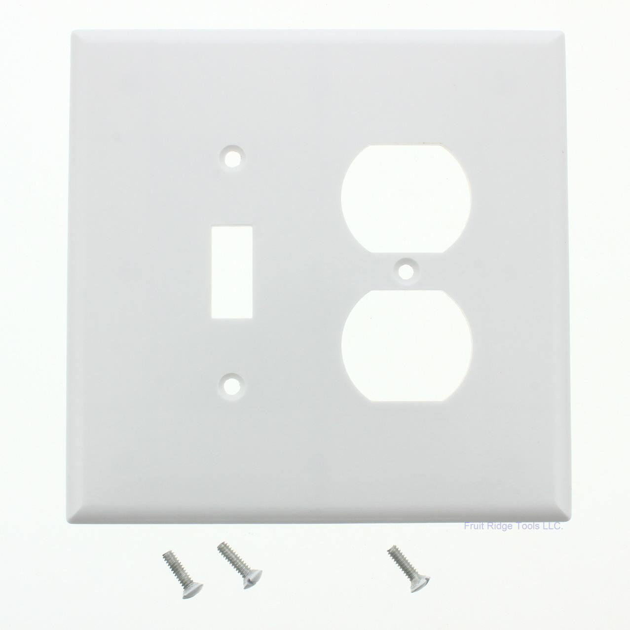 Eagle White Jumbo 2Gang Toggle Duplex Cover Oversized Thermoset Wallplate 2148W