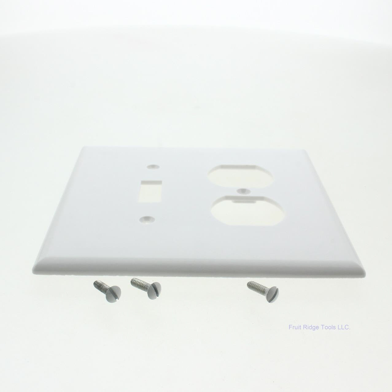Eagle White Jumbo 2Gang Toggle Duplex Cover Oversized Thermoset Wallplate 2148W
