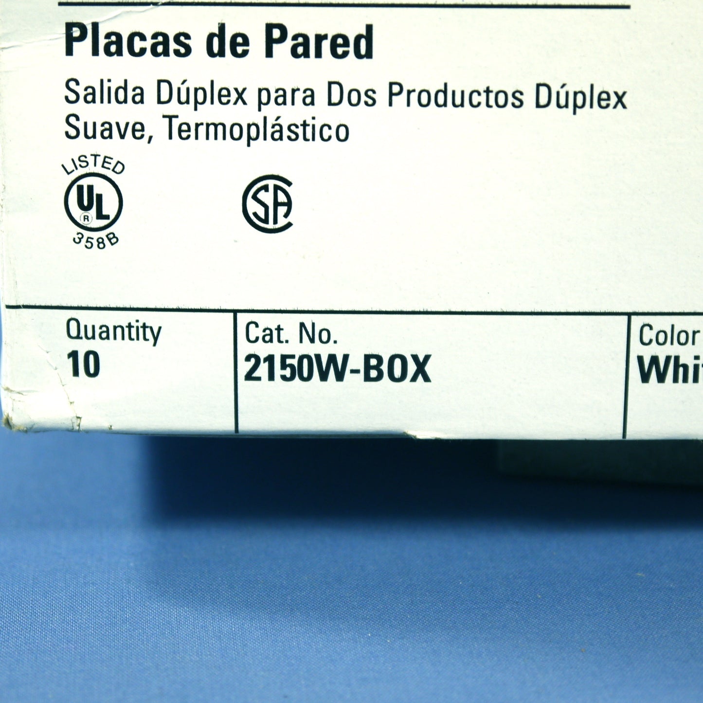 Eagle 2150W White 2-Gang Duplex Outlet Plastic Standard Wallplate Covers 10-pack