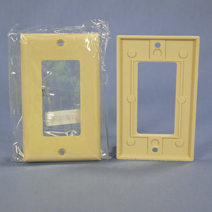 Eagle 2151V Ivory 1-Gang Decorator GFCI Plastic Standard Wallplate Covers 25pcs