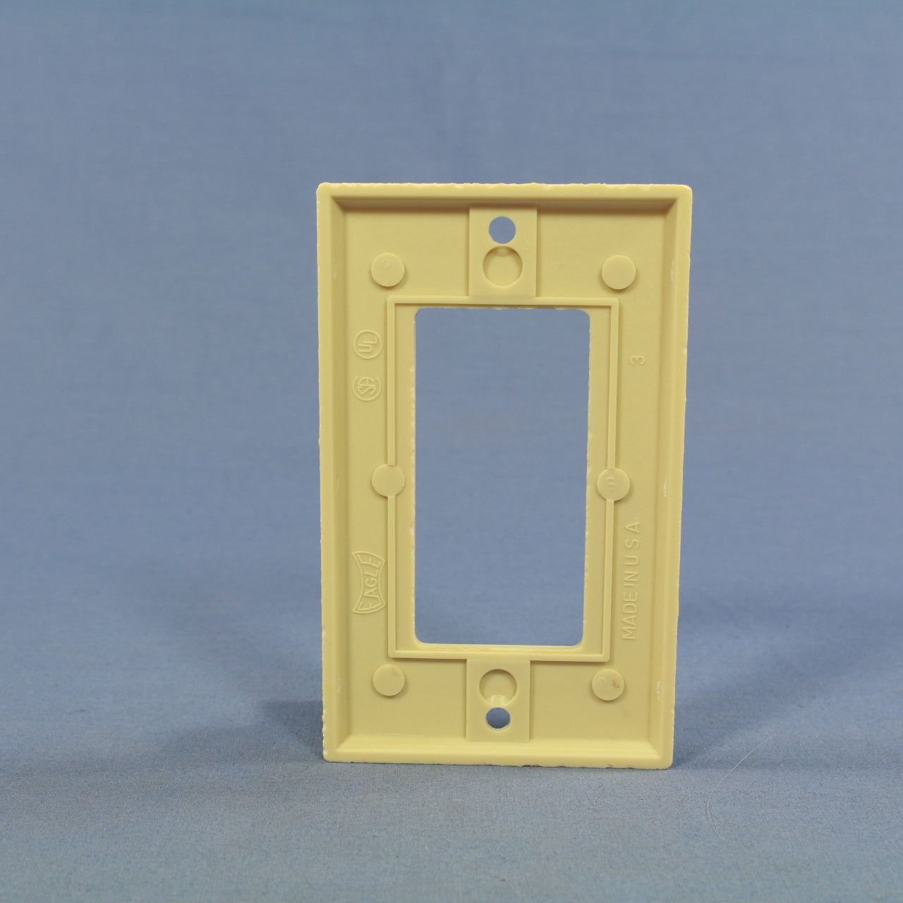 Eagle 2151V Ivory 1-Gang Decorator GFCI Plastic Standard Wallplate Cover Plate