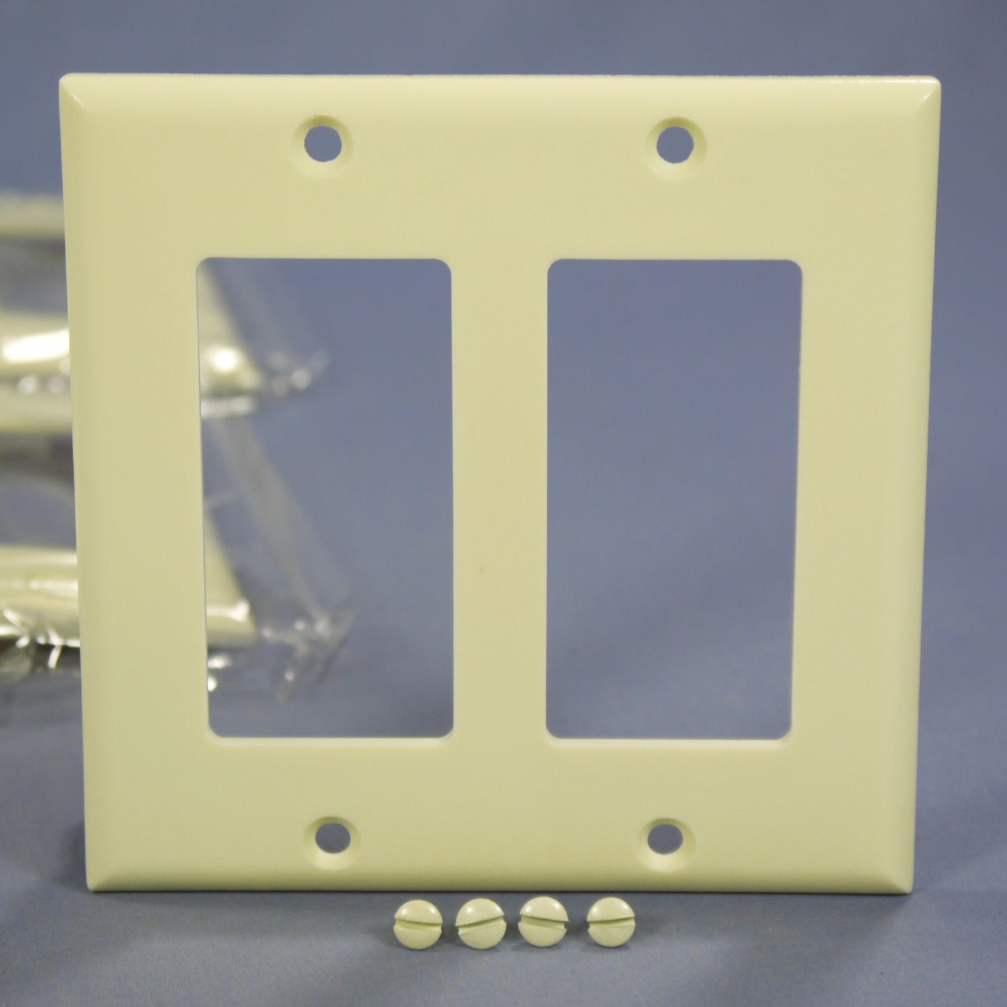 Eagle 2152A Almond 2-Gang Decorator Plastic Standard Wallplate Covers 10-pack