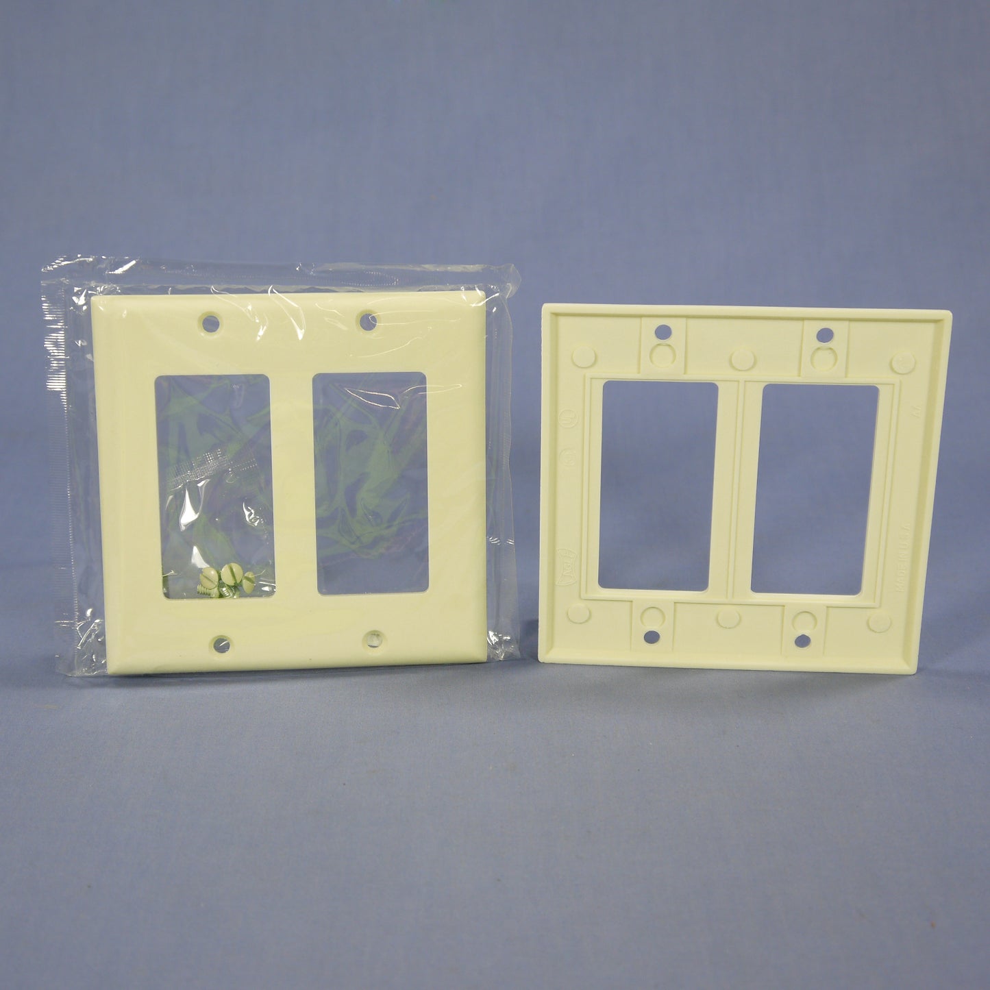 Eagle 2152A Almond 2-Gang Decorator Plastic Standard Wallplate Covers 10-pack