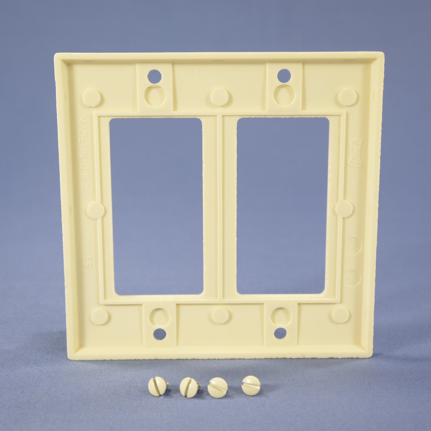 Eagle 2152A Almond 2-Gang Decorator GFCI GFI Plastic Standard Wallplate Cover