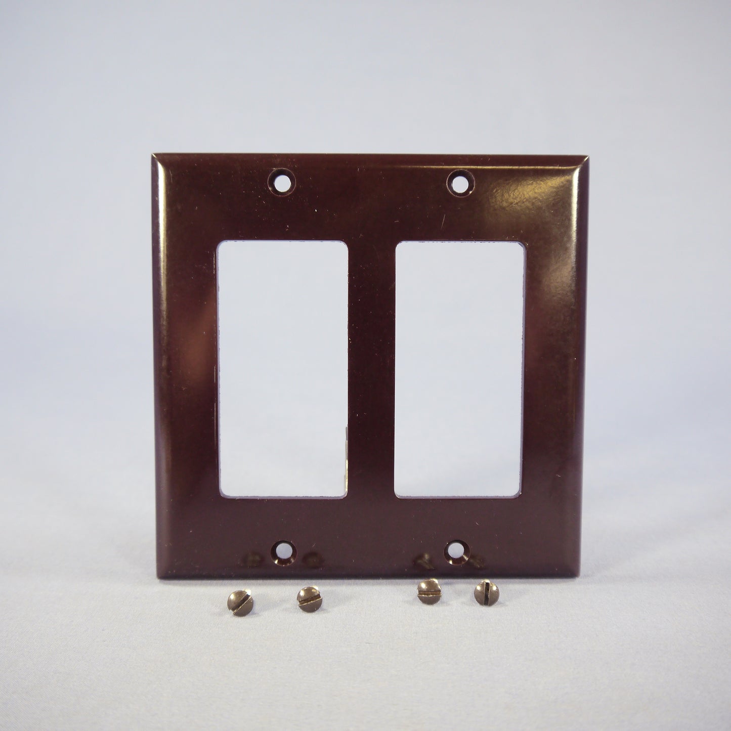 Eagle 2152B Brown 2-Gang Decorator GFCI GFI Plastic Standard Wallplate Cover