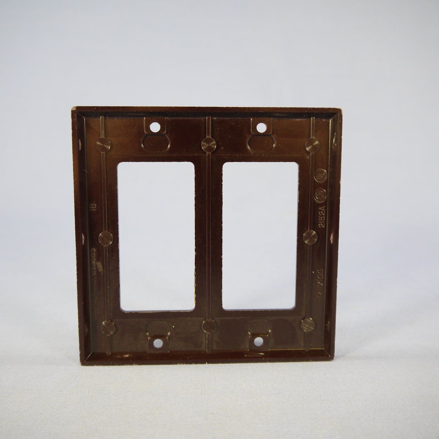 Eagle 2152B Brown 2-Gang Decorator GFCI GFI Plastic Standard Wallplate Cover