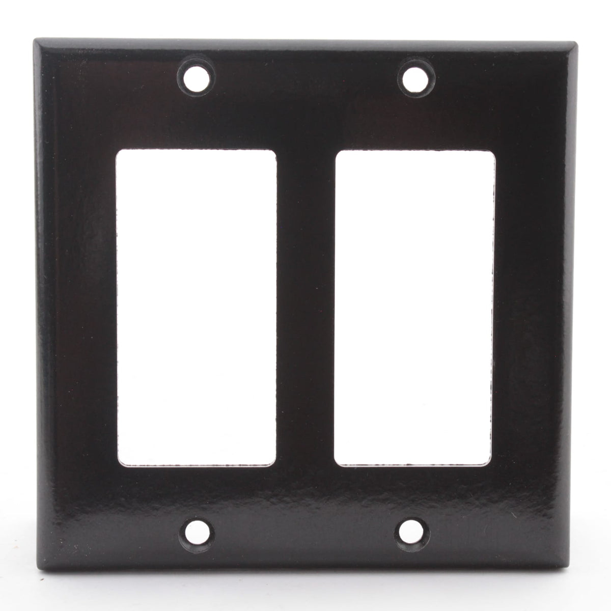 Eagle Black Decorator Standard 2-Gang Thermoset Wallplate Gfci Gfi Cover 2152BK