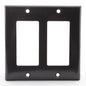 Eagle Black Decorator Standard 2-Gang Thermoset Wallplate Gfci Gfi Cover 2152BK