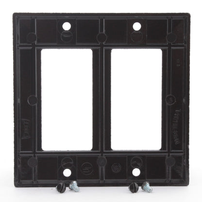 Eagle Black Decorator Standard 2-Gang Thermoset Wallplate Gfci Gfi Cover 2152BK