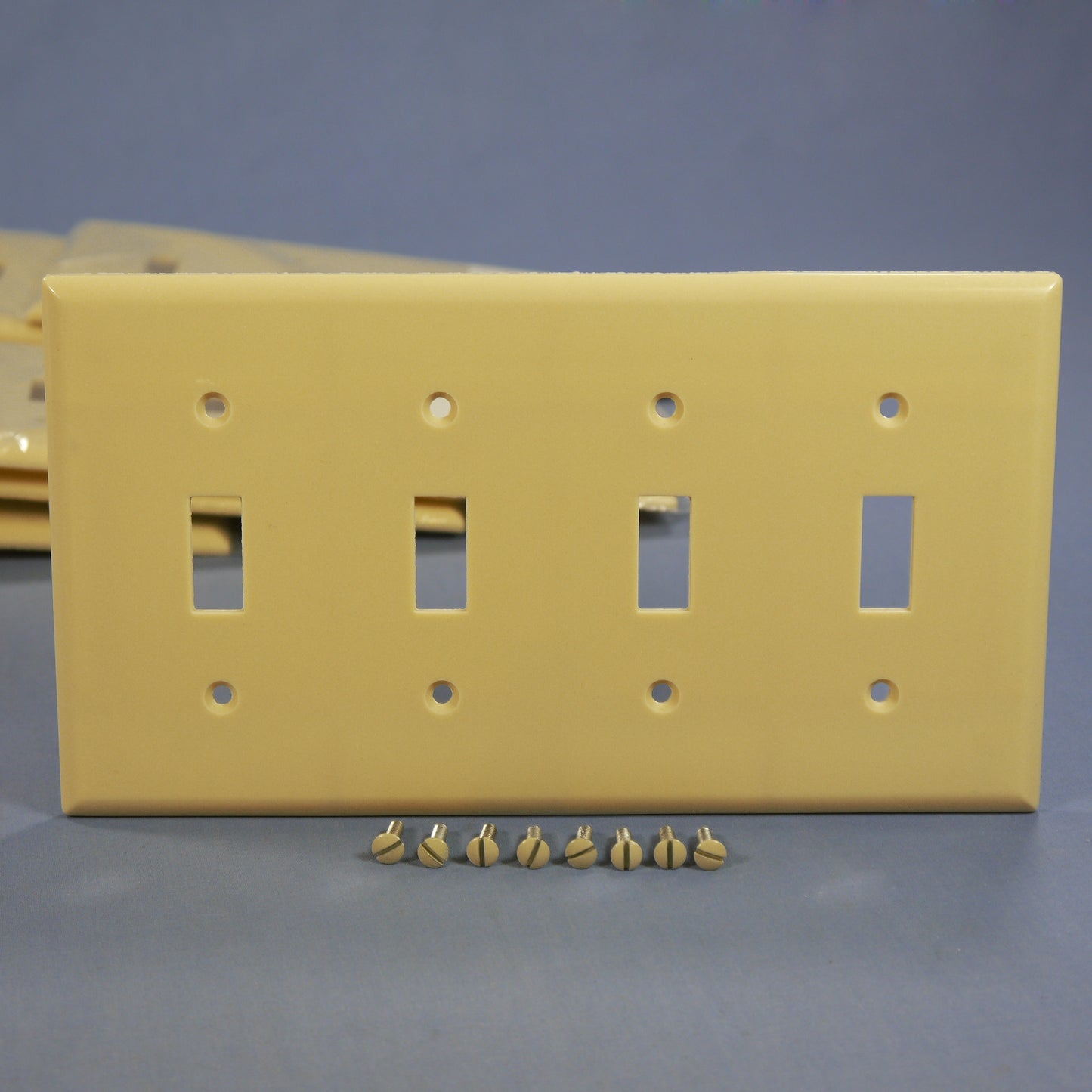 Eagle 2154V Ivory 4-Gang Toggle Switch Cover Thermoset Wallplates 10-Pack