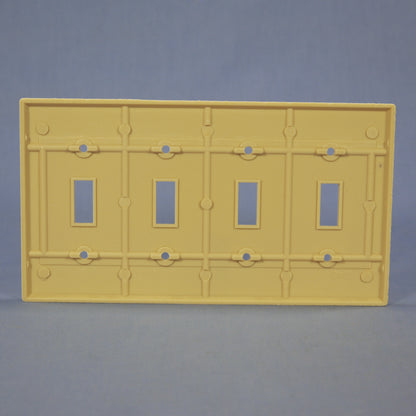 Eagle 2154V Ivory 4-Gang Toggle Switch Cover Thermoset Wallplates 10-Pack