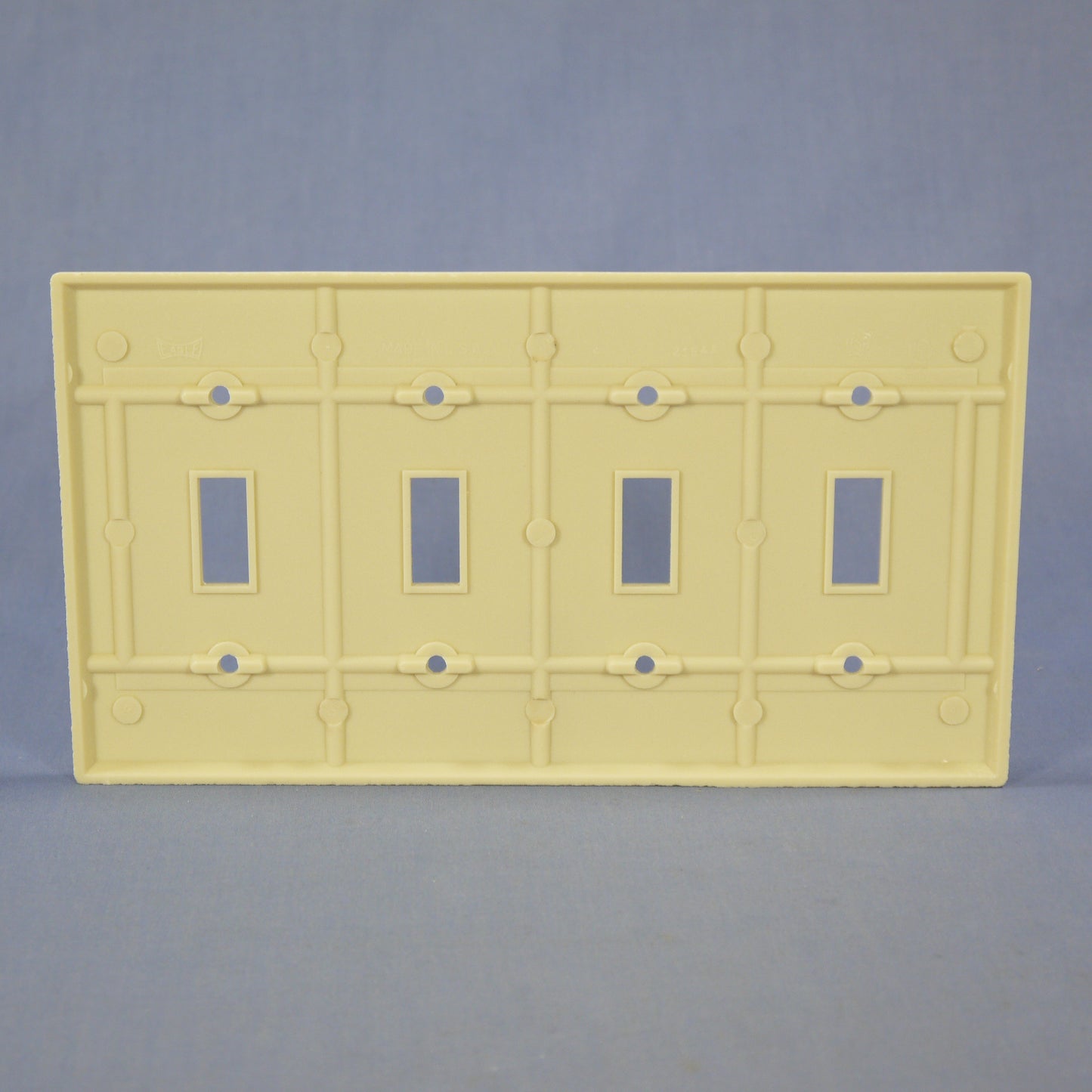 Eagle 2154V Ivory 4-Gang Toggle Switch Plastic Standard Wallplate Cover Plate