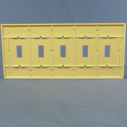 Eagle 2155V Ivory 5-Gang Toggle Switch Plastic Standard Wallplate Cover Plate