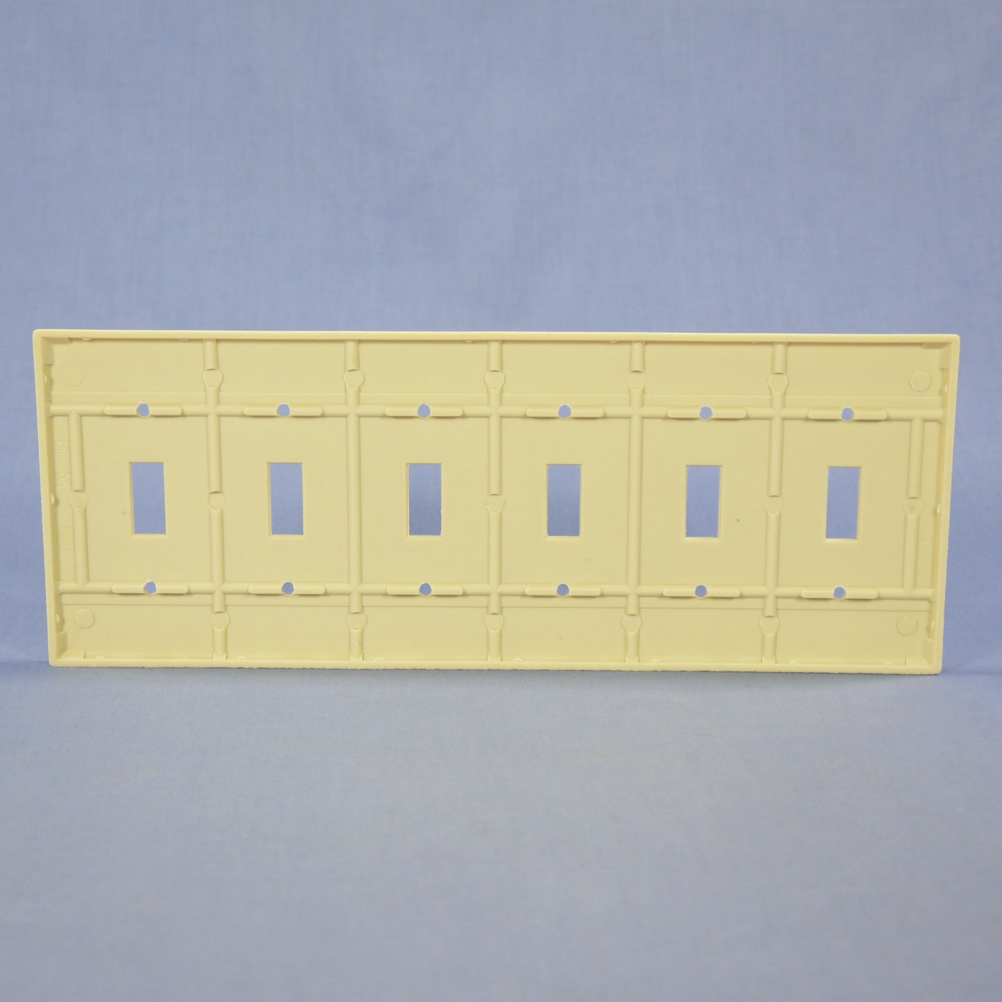 Eagle 2156V Ivory 6-Gang Toggle Switch Plastic Standard Wallplate Cover Plate