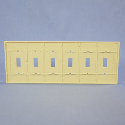 Eagle 2156V Ivory 6-Gang Toggle Switch Plastic Standard Wallplate Cover Plate