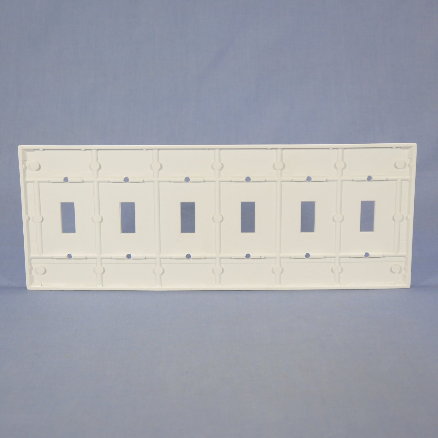 Eagle 2156W White 6-Gang Toggle Switch Plastic Standard Wallplate Cover Plate
