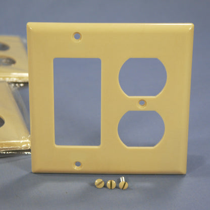Eagle 2157V Ivory Decorator Gfci Duplex Outlet 2-Gang Thermoset Wallplates 10pcs