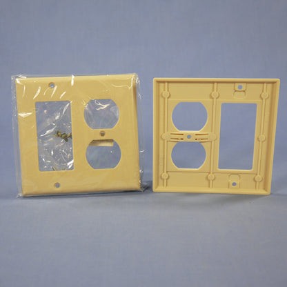 Eagle 2157V Ivory Decorator Gfci Duplex Outlet 2-Gang Thermoset Wallplates 10pcs