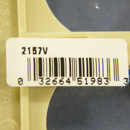 Eagle 2157V Ivory 2-Gang Duplex Decorator Plastic Standard Wallplate Cover 2pcs
