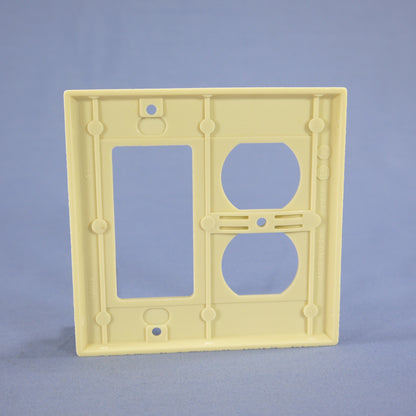 Eagle 2157V Ivory 2-Gang Duplex Decorator Plastic Standard Wallplate Cover 2pcs
