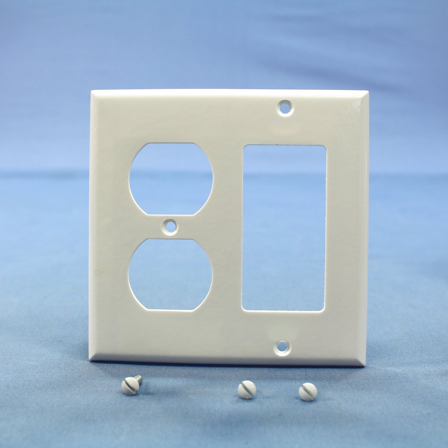 Eagle 2157W White 2-Gang Duplex Decorator Plastic Standard Wallplate Cover 10pcs