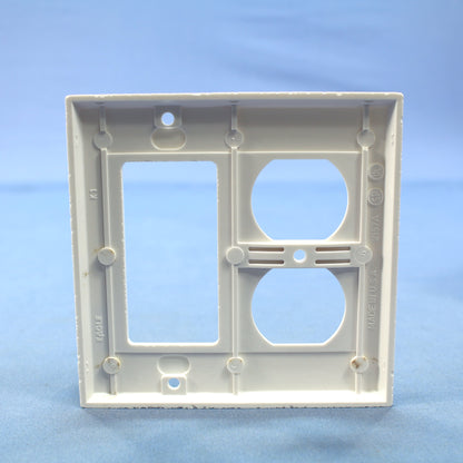 Eagle 2157W White 2-Gang Duplex Decorator Plastic Standard Wallplate Cover 10pcs