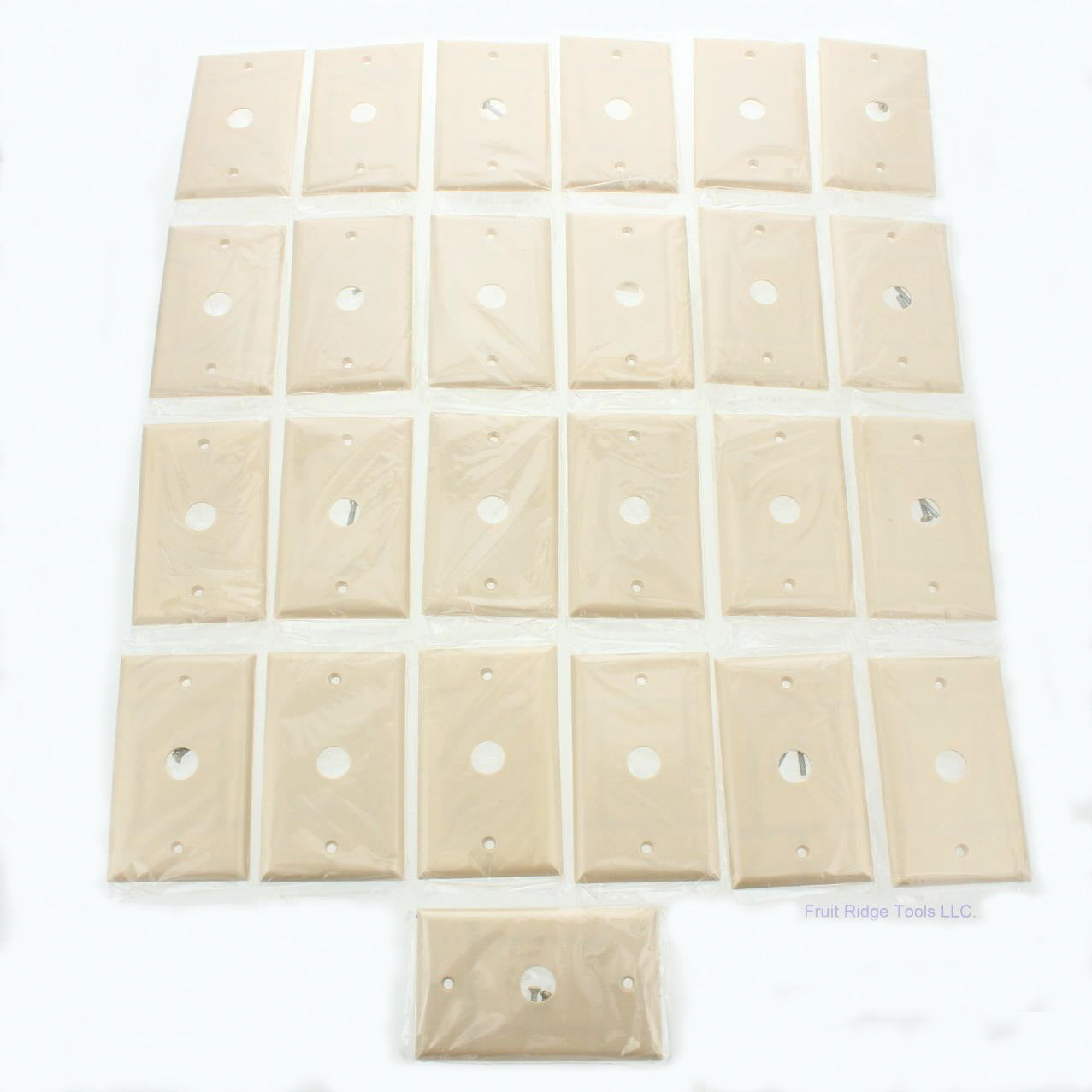 Eagle 2159V Ivory 1-Gang Telephone .625" Hole Plastic Wallplate Box Mount 25pcs
