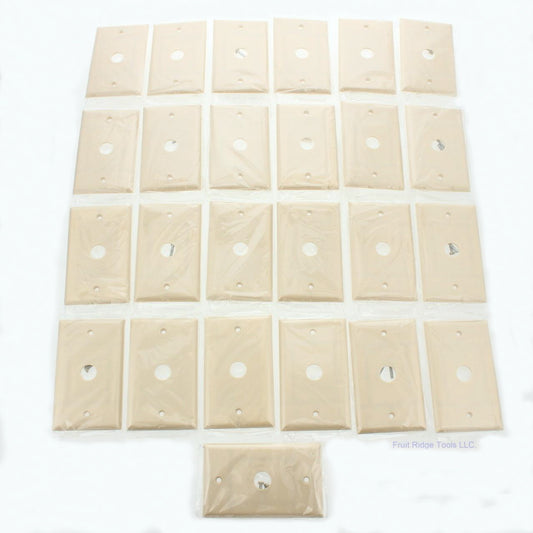 Eagle 2159V Ivory 1-Gang Telephone .625" Hole Plastic Wallplate Box Mount 25pcs