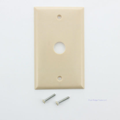 Eagle 2159V Ivory 1-Gang Telephone .625" Hole Plastic Wallplate Box Mount 25pcs