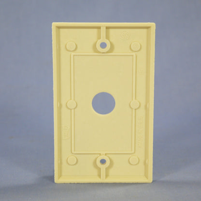 Eagle 2159V Ivory 0.625" Hole Telephone Coaxial Cable 1-Gang Thermoset Wallplate