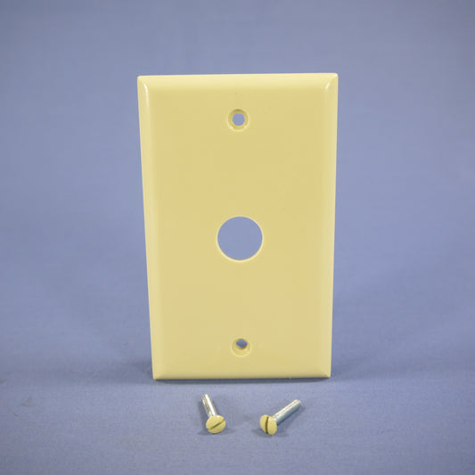 Eagle 2159V Ivory 1G 0.625" Telephone Coaxial Cable Thermoset Wallplates 3-Pack