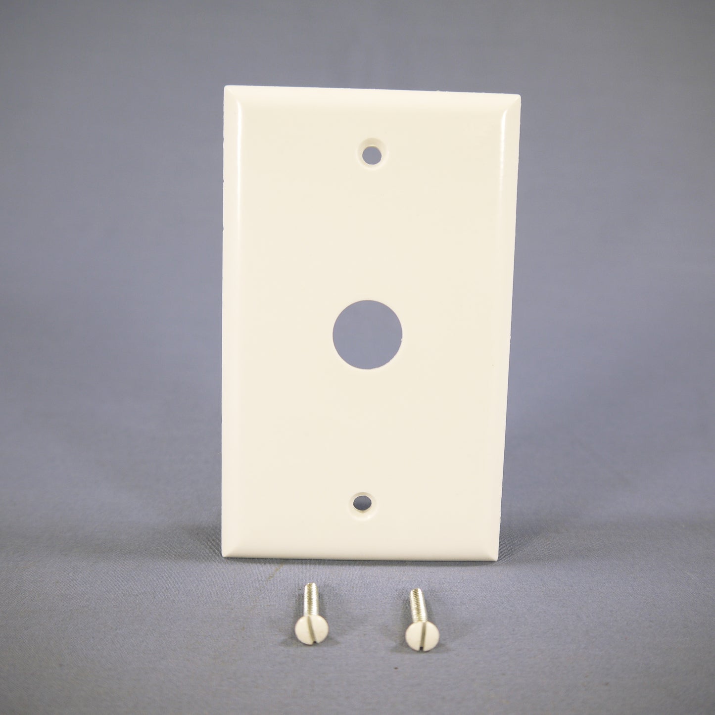 Eagle 2159W White 1-Gang Telephone .625" Hole Plastic Wallplate Cover Box Mount