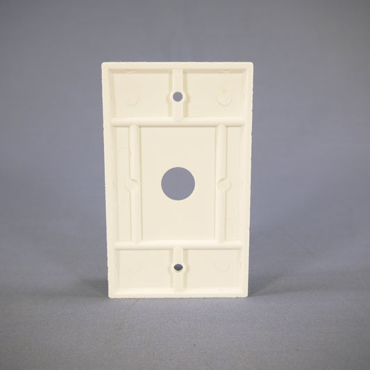 Eagle 2159W White 1-Gang Telephone .625" Hole Plastic Wallplate Cover Box Mount