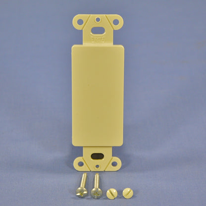 Eagle 2160V Ivory 1-Gang Decorator Blank Insert Plastic Standard Wallplate Cover