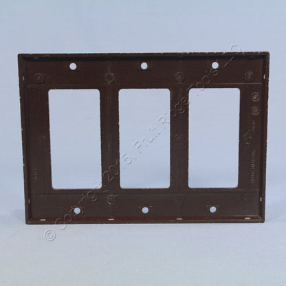 Eagle 2163B Brown 3-Gang Decorator Plastic Standard Wallplate Cover Faceplate