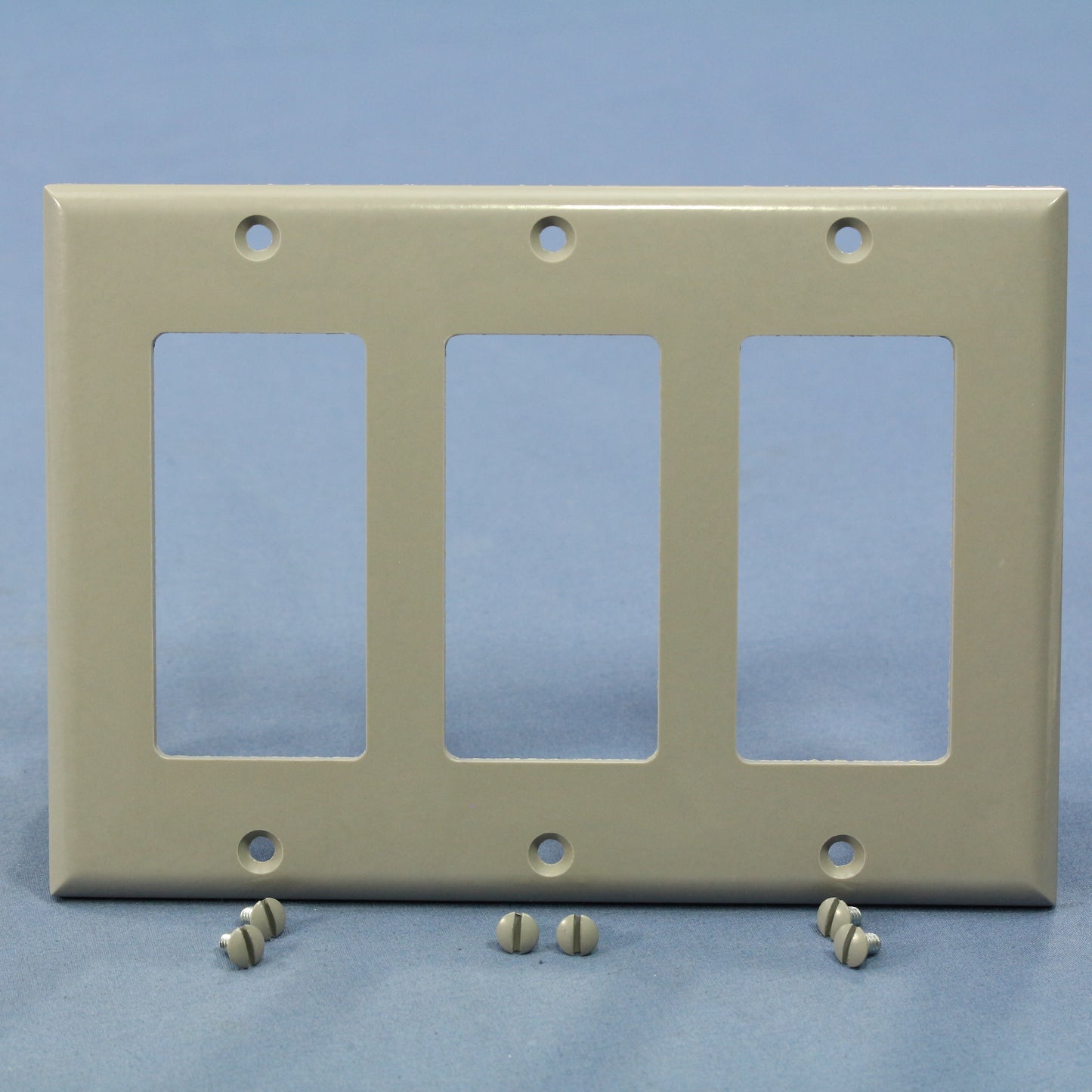Eagle 2163GY Gray 3-Gang Decorator GFCI Plastic Standard Wallplate Covers 10pcs