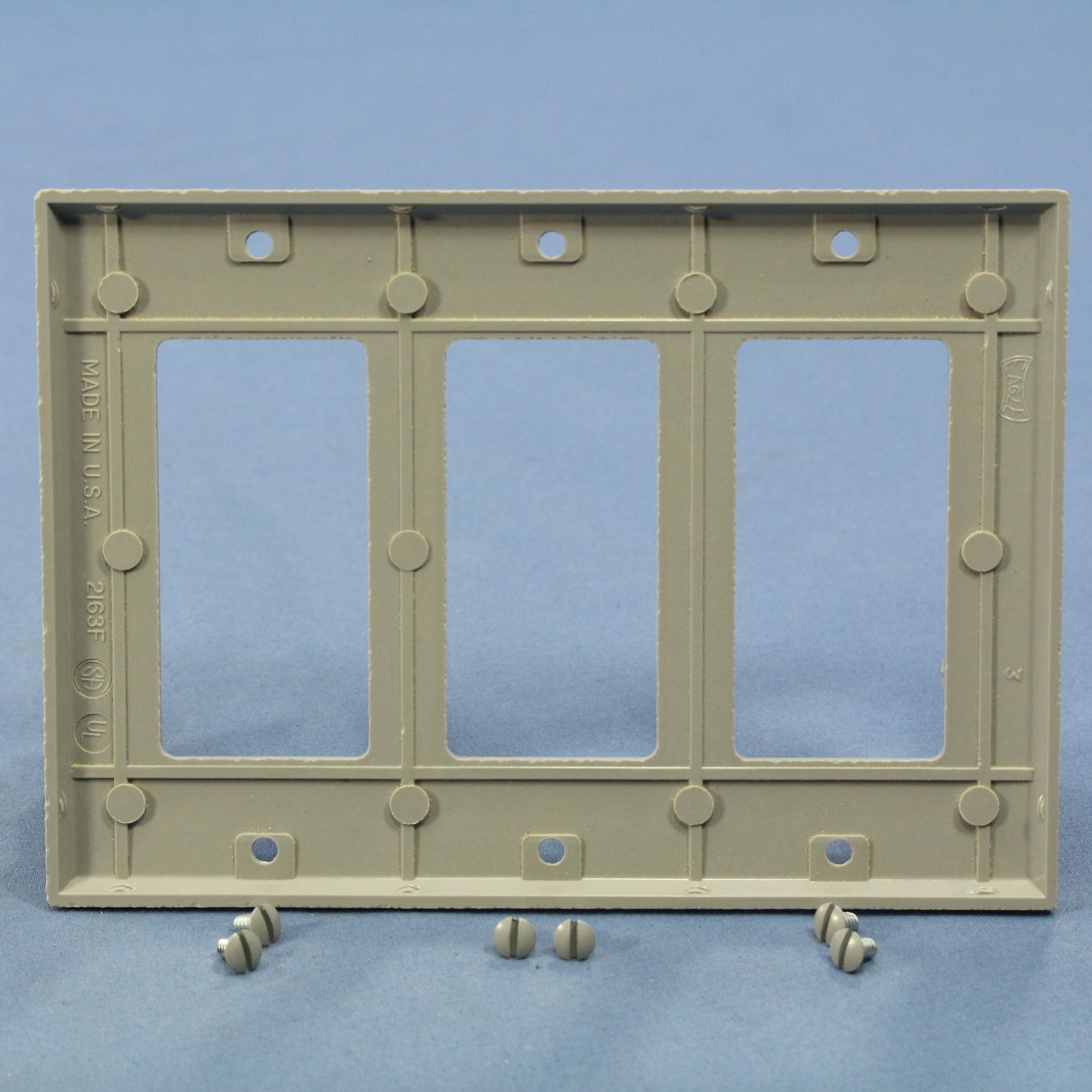 Eagle 2163GY Gray 3-Gang Decorator GFCI Plastic Standard Wallplate Covers 10pcs